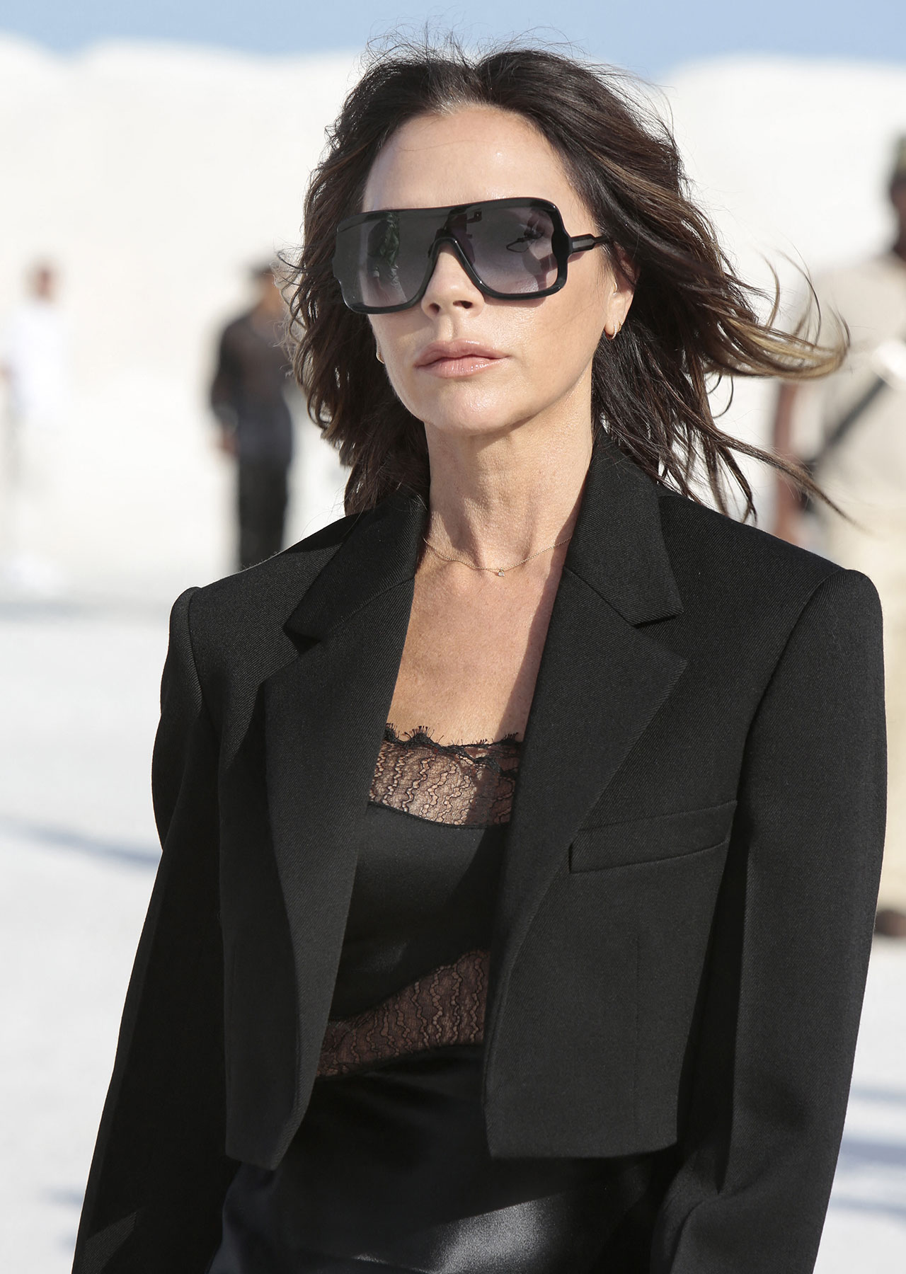 Victoria Beckham attends Le Papier The Paper Jacquemus Fashion Show