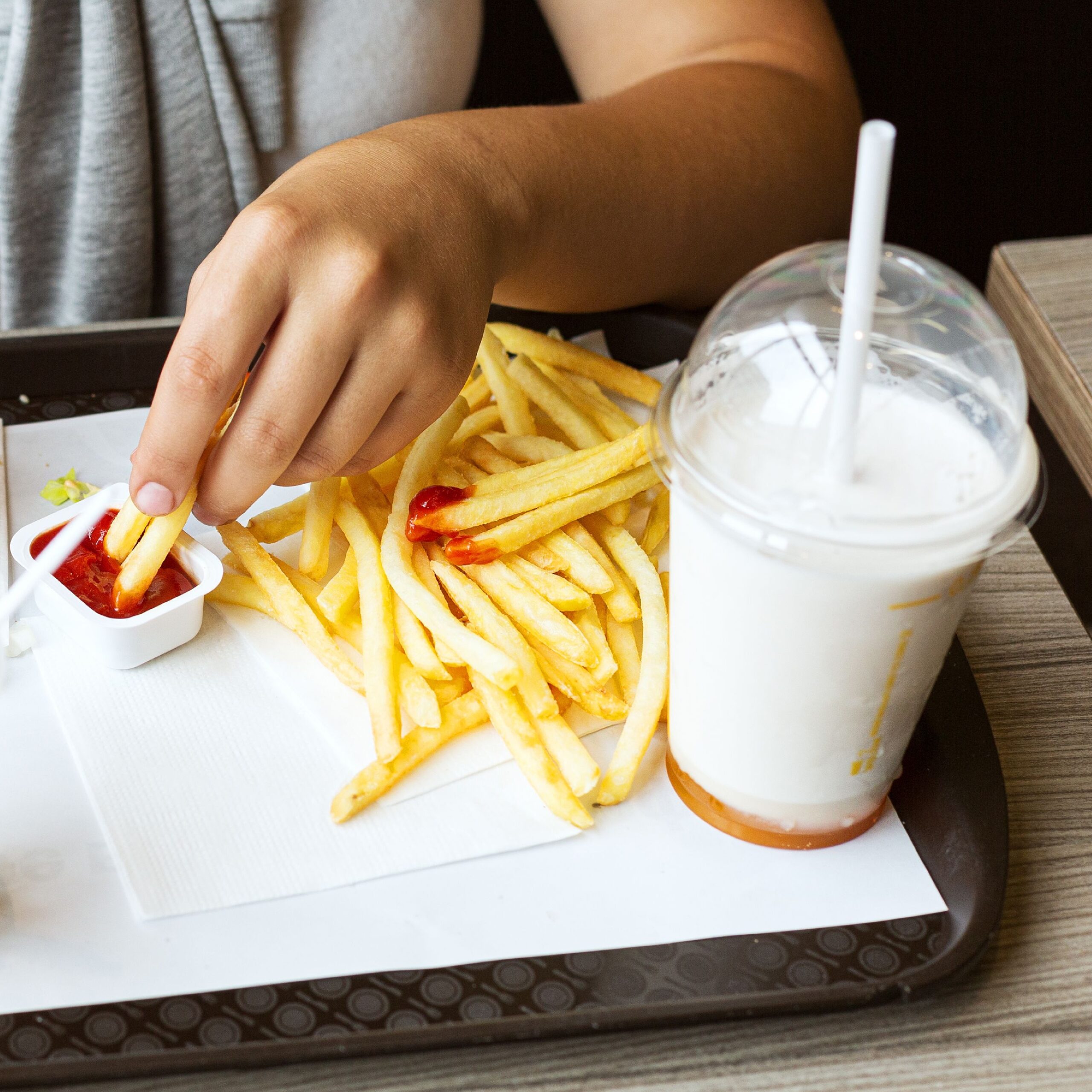 milkshake and fries