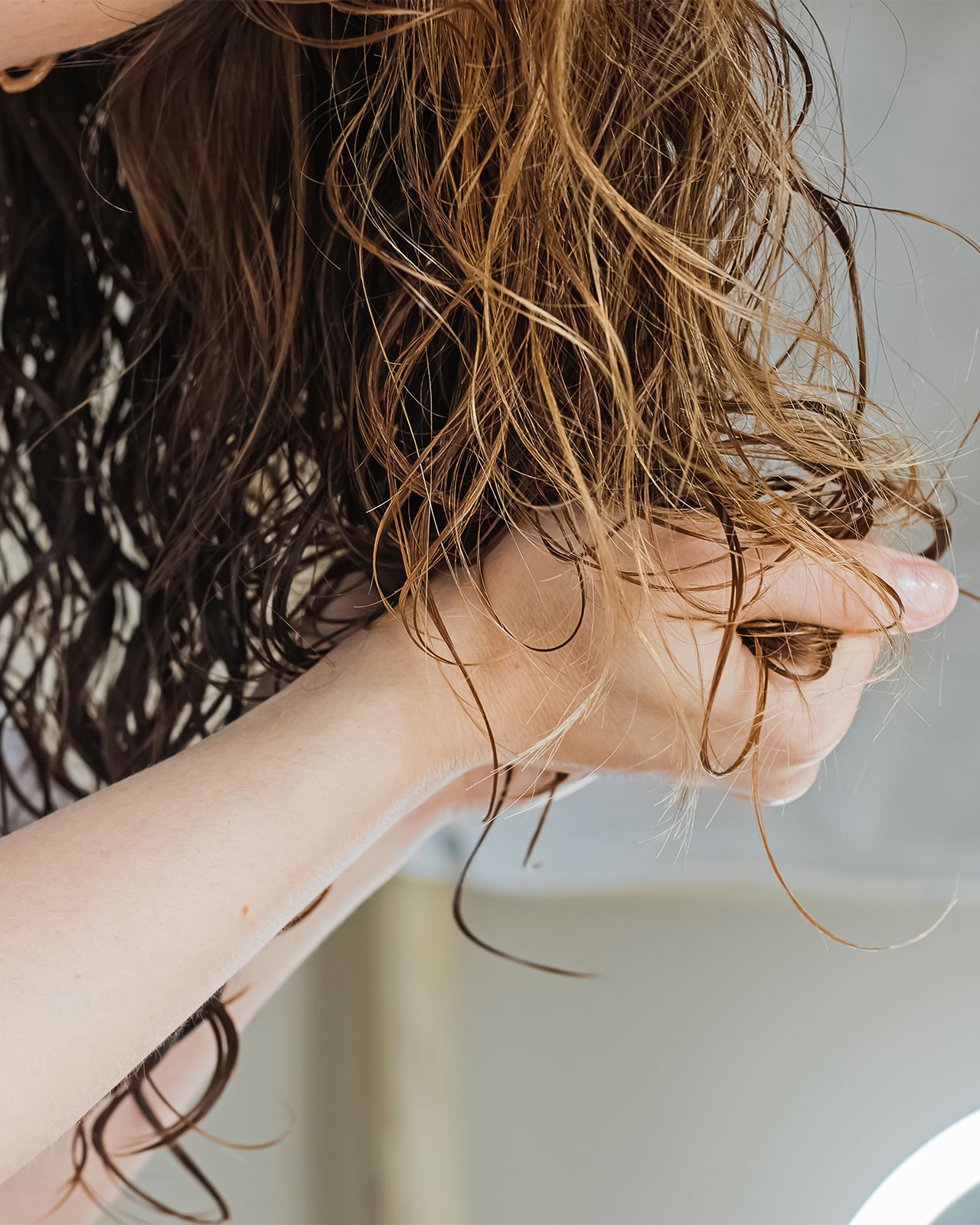 air-drying-hair