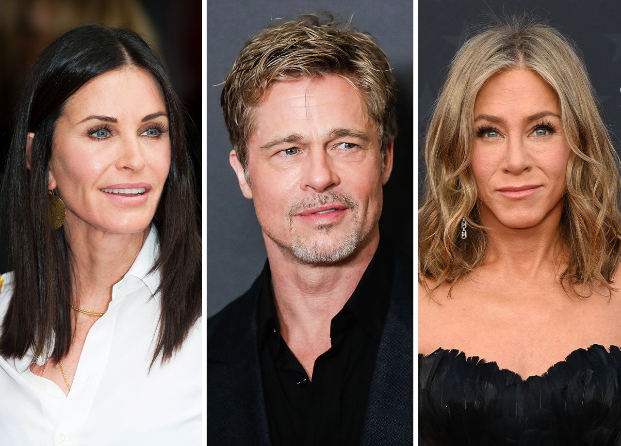 Courteney Cox Brad Pitt Jennifer Aniston