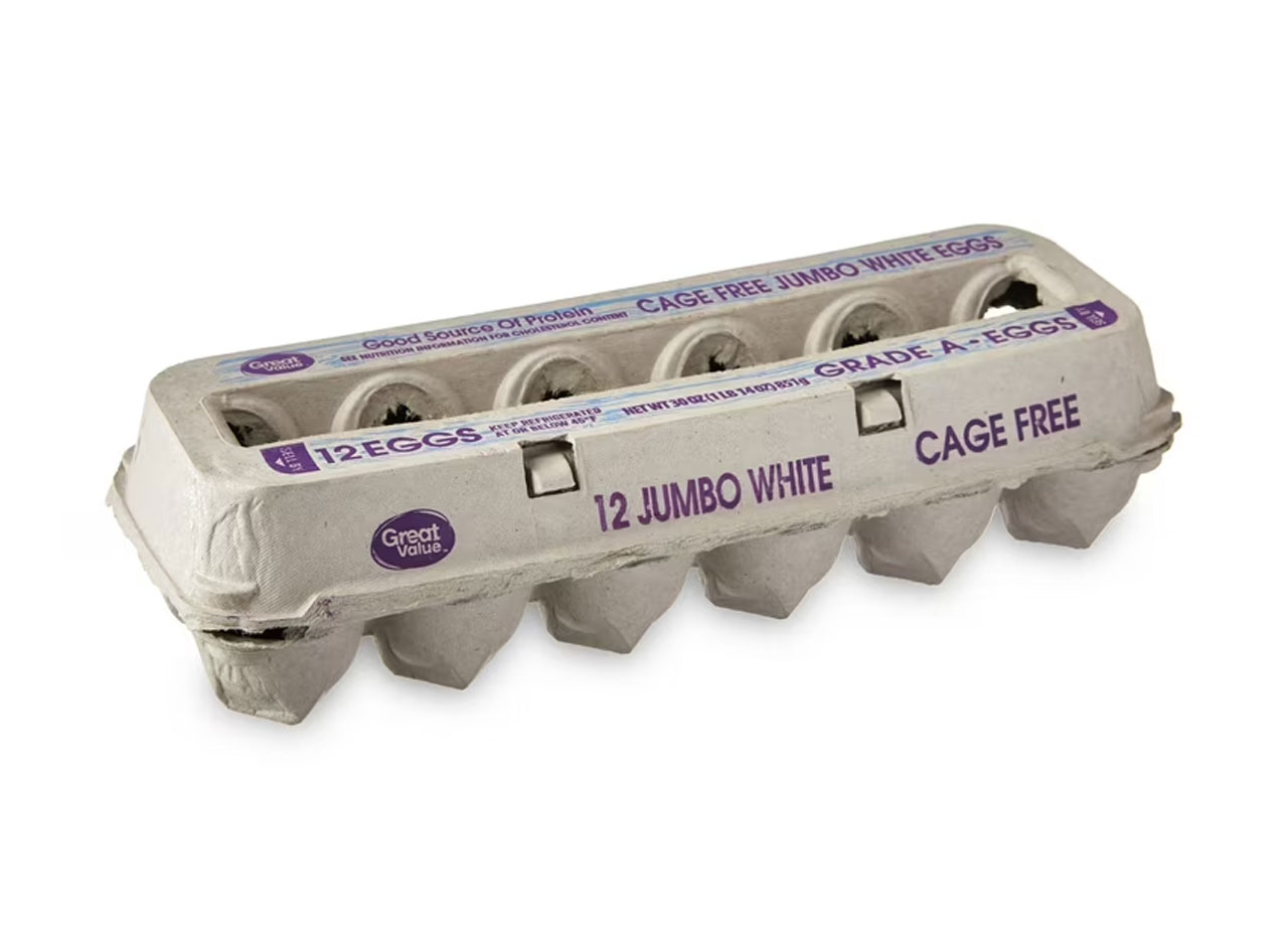 great value cage free white jumbo eggs