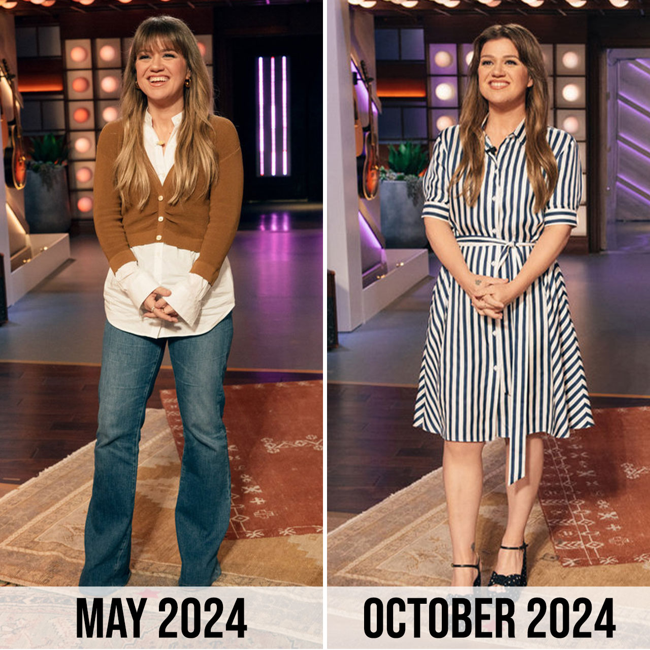 Kelly Clarkson before and after weight loss weight gain