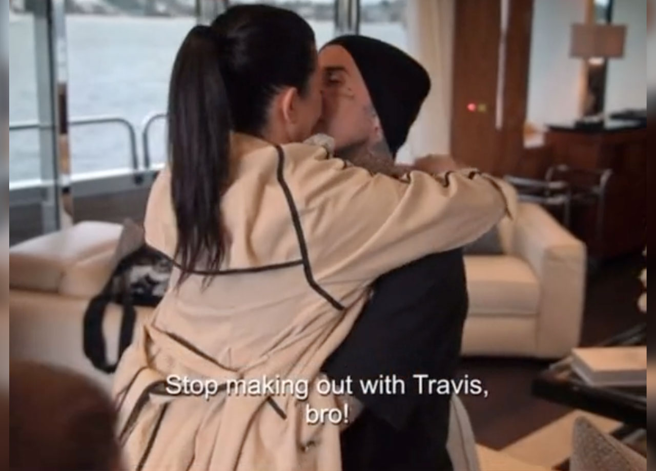 Kourtney Kardashian and Travis Barker PDA The Kardashians