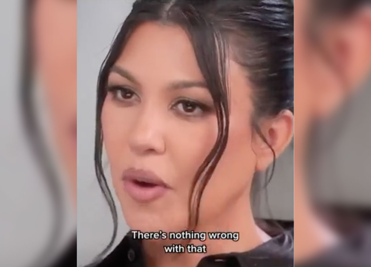 Kourtney Kardashian defending PDA on The Kardashians