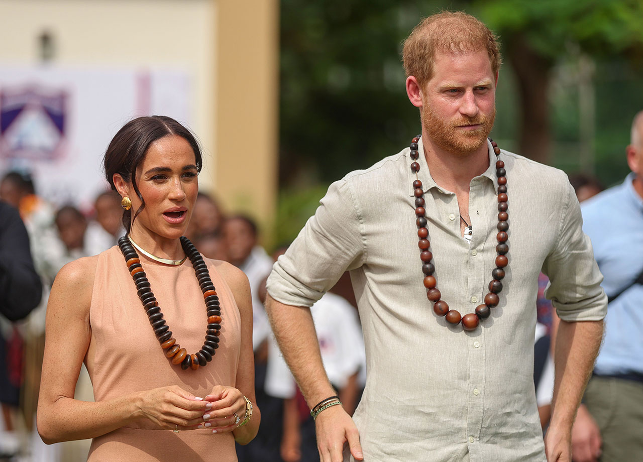 Prince Harry and Meghan Markle visit the Lightway Academy