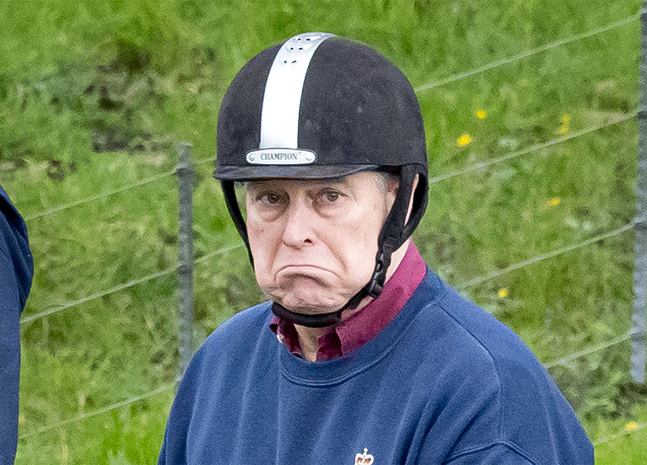 Prince Andrew horse riding near Windsor Castle