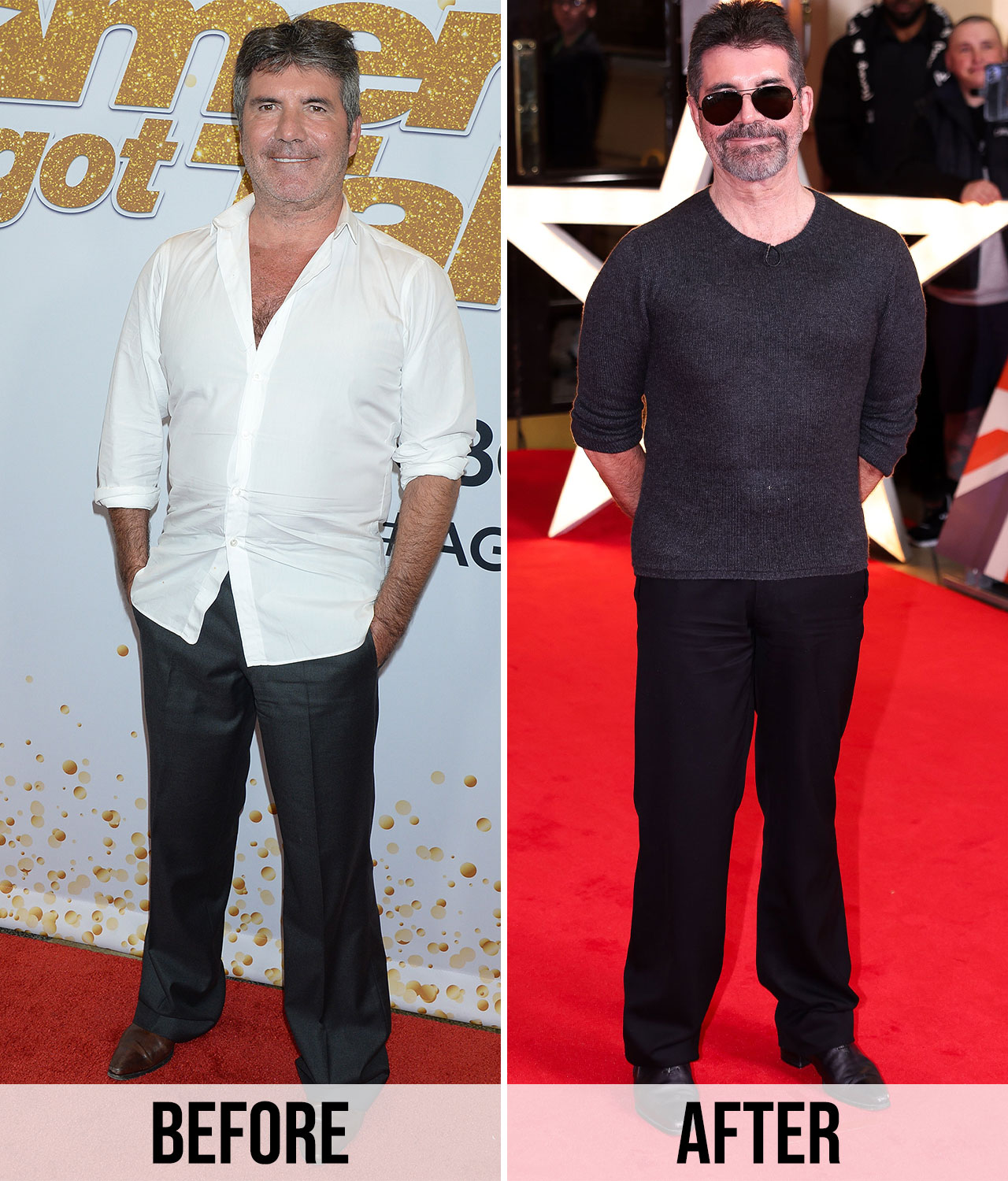 Simon Cowell weight loss before and after body