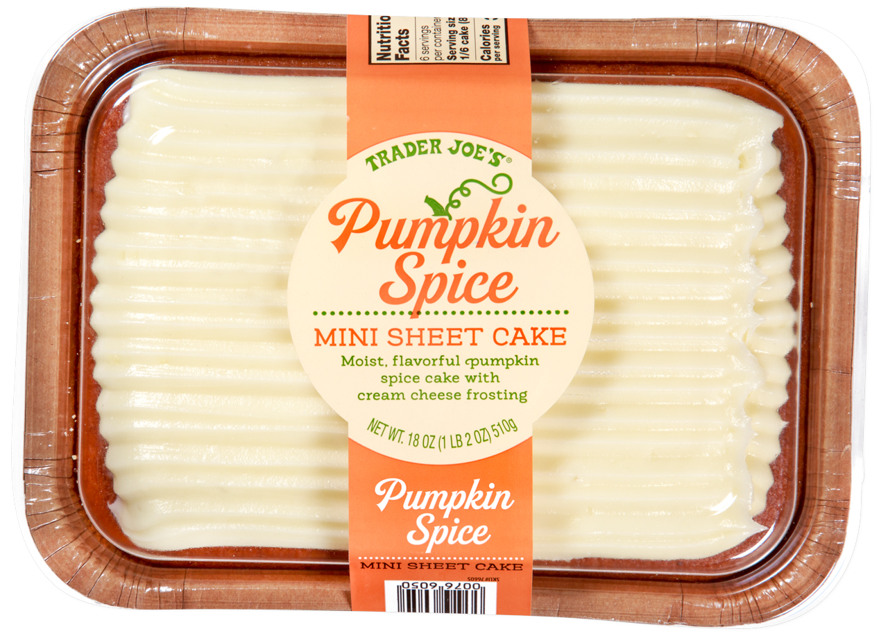 trader joes pumpkin spice mini sheet cake at trader joes