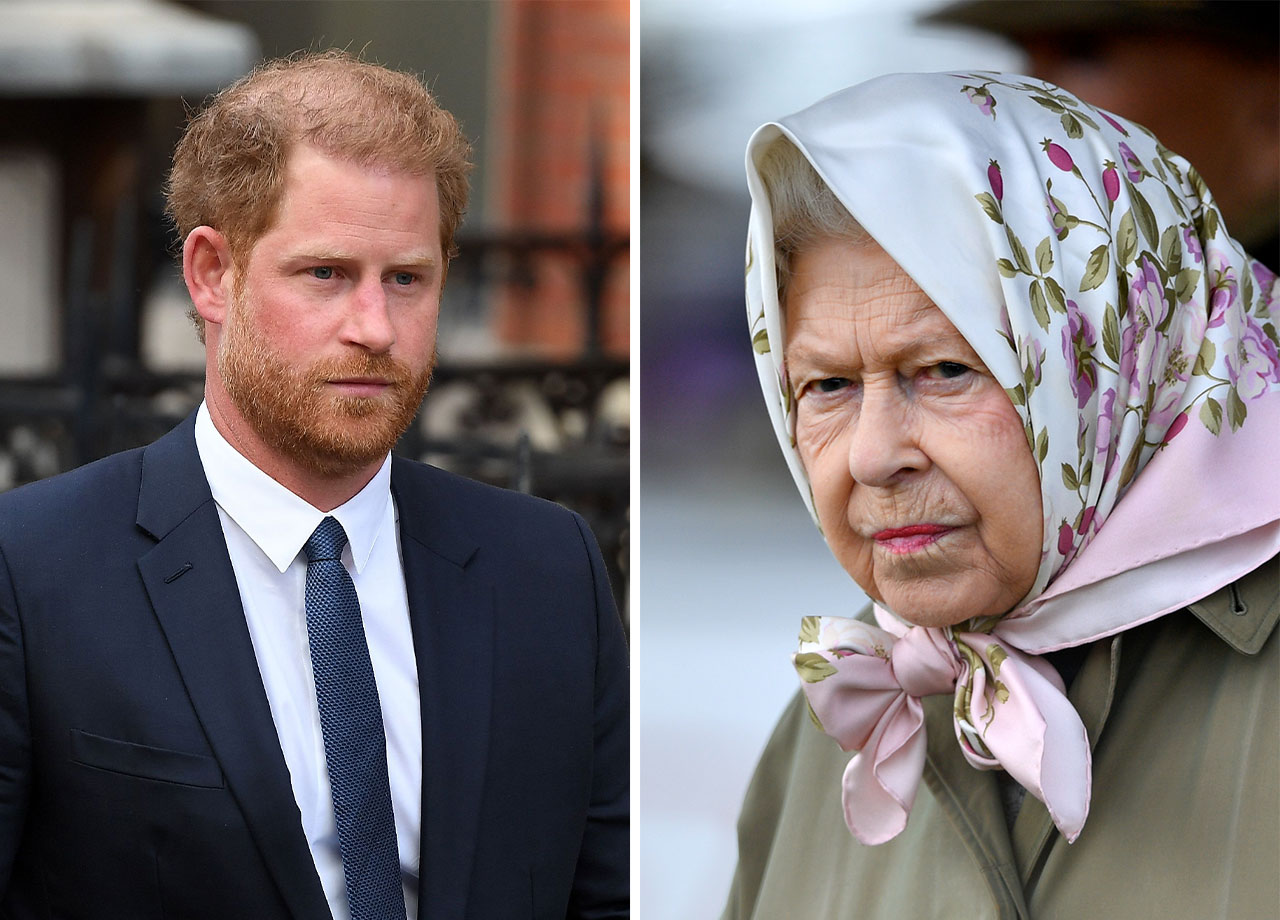 Prince Harry and Queen Elizabeth II