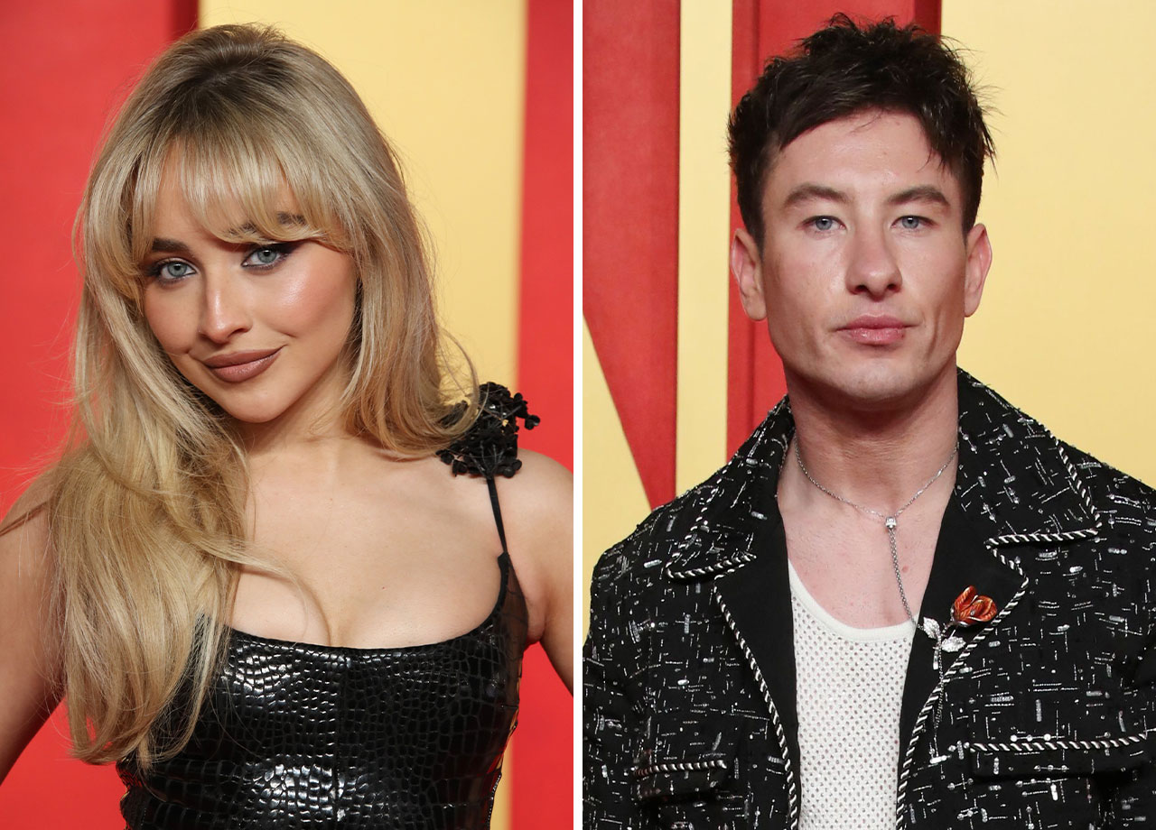 sabrina carpenter barry keoghan side-by-side red carpet oscars vanity fair