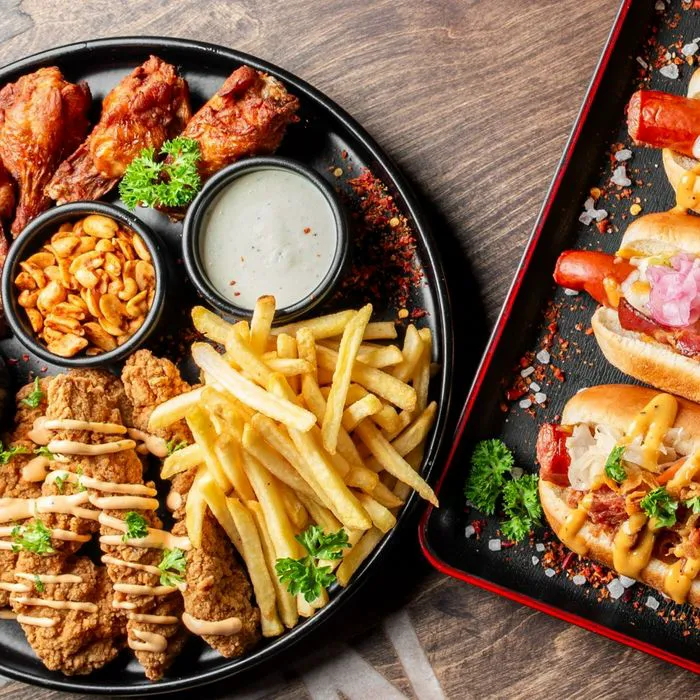 plate of fast food
