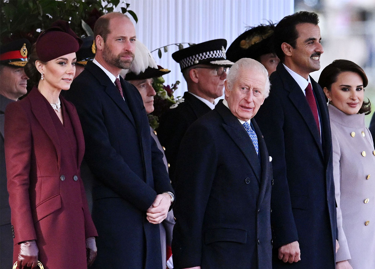 Kate Middleton Prince William King Charles Qatari state visit welcome