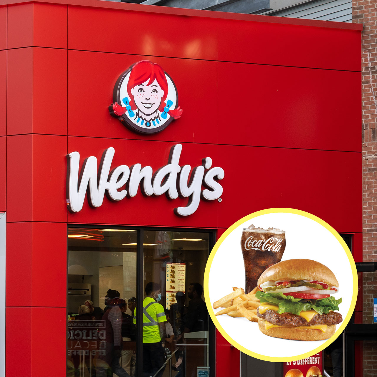 Wendys storefront with combo meal