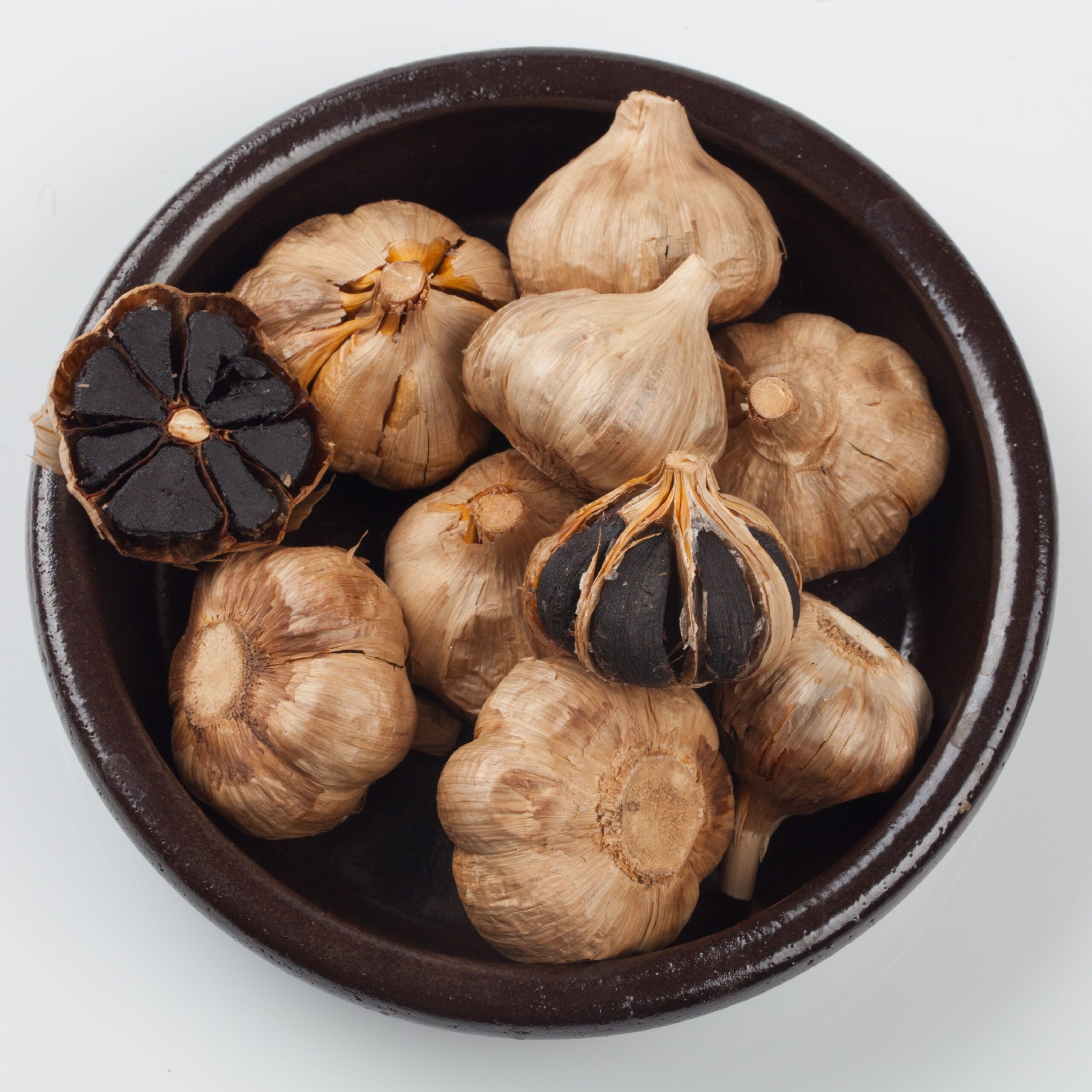 bowl of black garlic