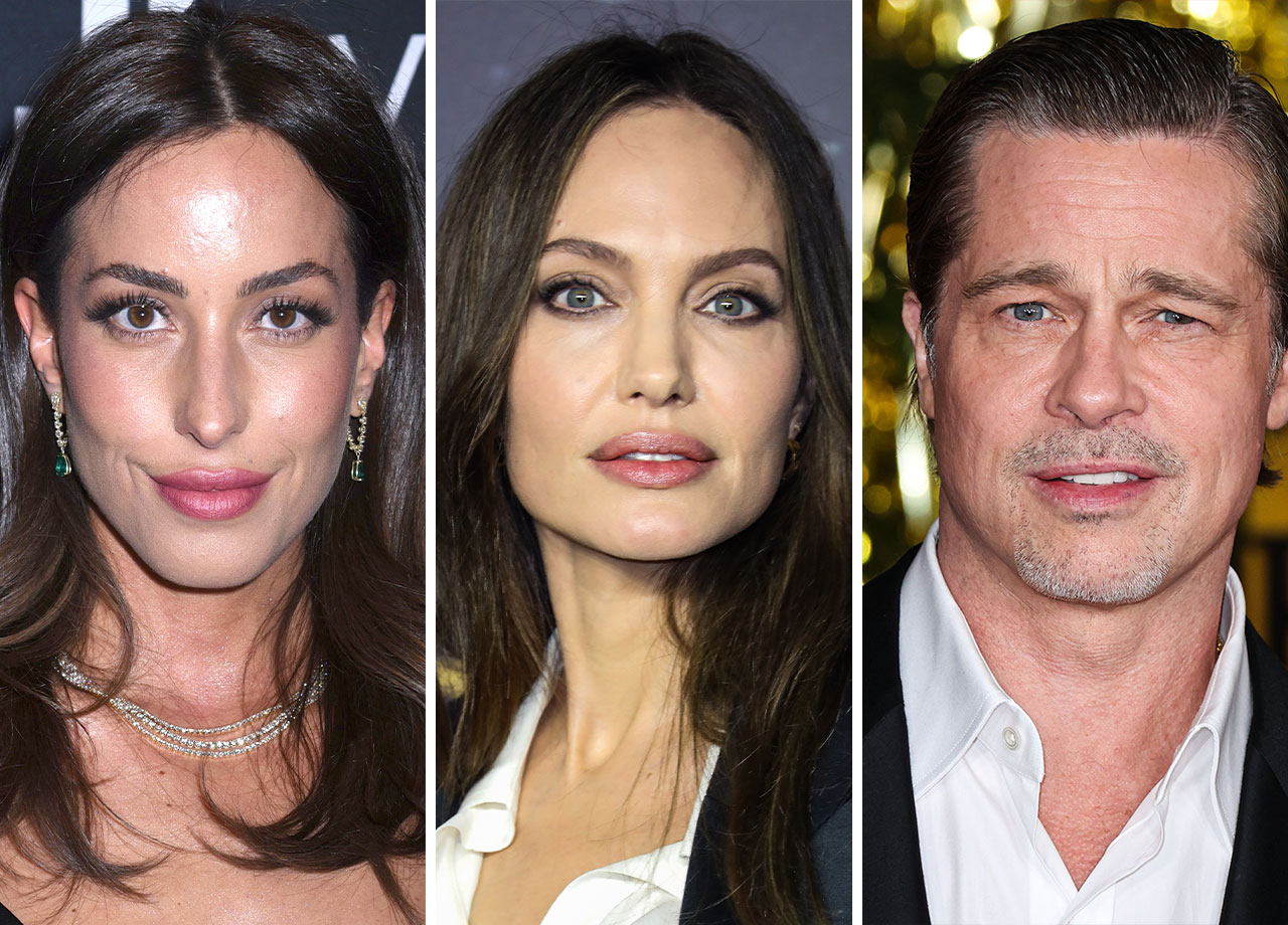 Brad Pitt Ines de Ramon and Angelina Jolie