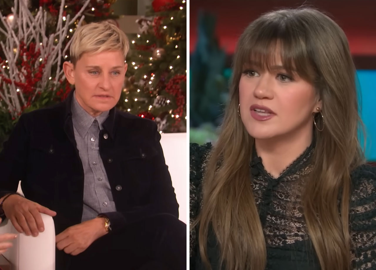 Ellen DeGeneres and Kelly Clarkson hosting their talk shows