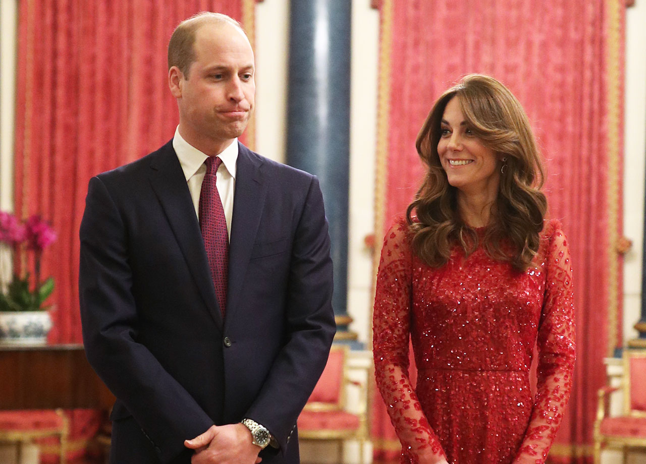 Prince William and Kate Middleton at Buckingham Palace