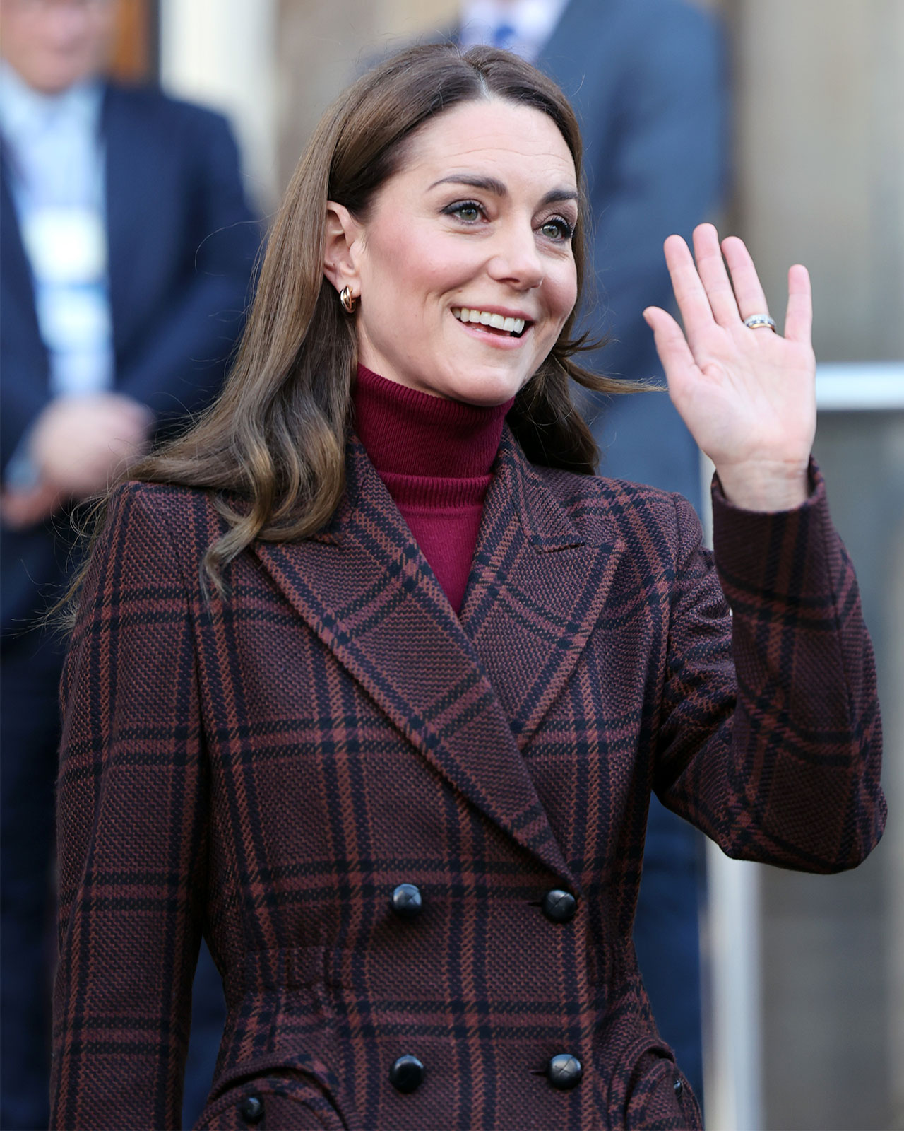 Kate Middleton departs the Royal Marsden Hospital in London