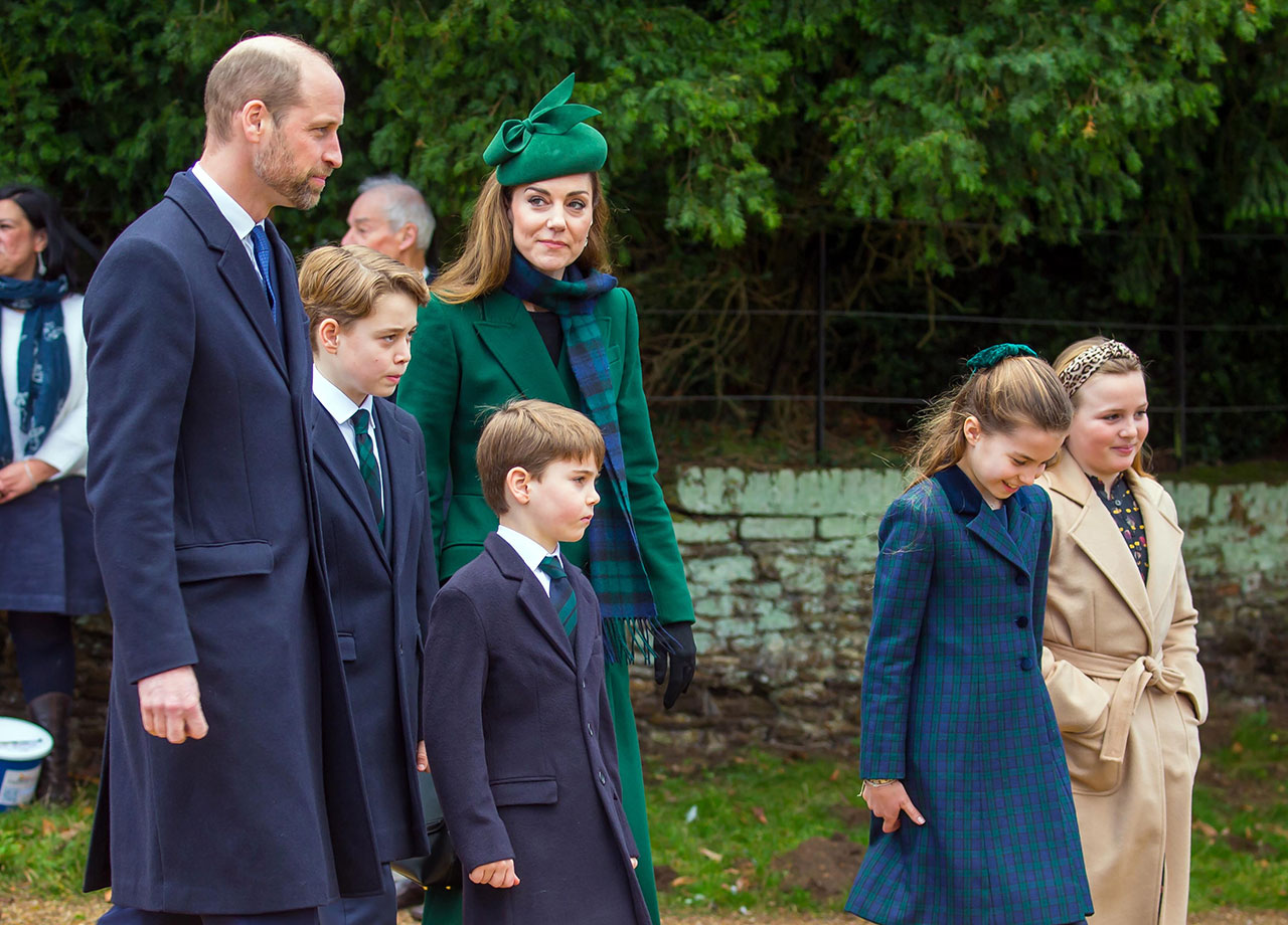 Kate Middleton with Prince William and children on Christmas morning 2024