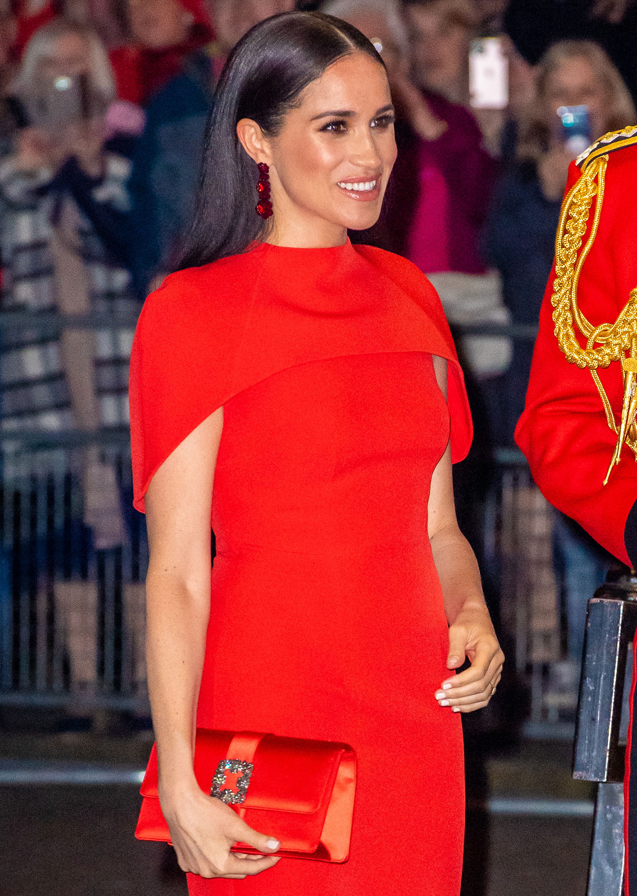 Meghan Markle Festival of Music red Safiyaa dress 2020