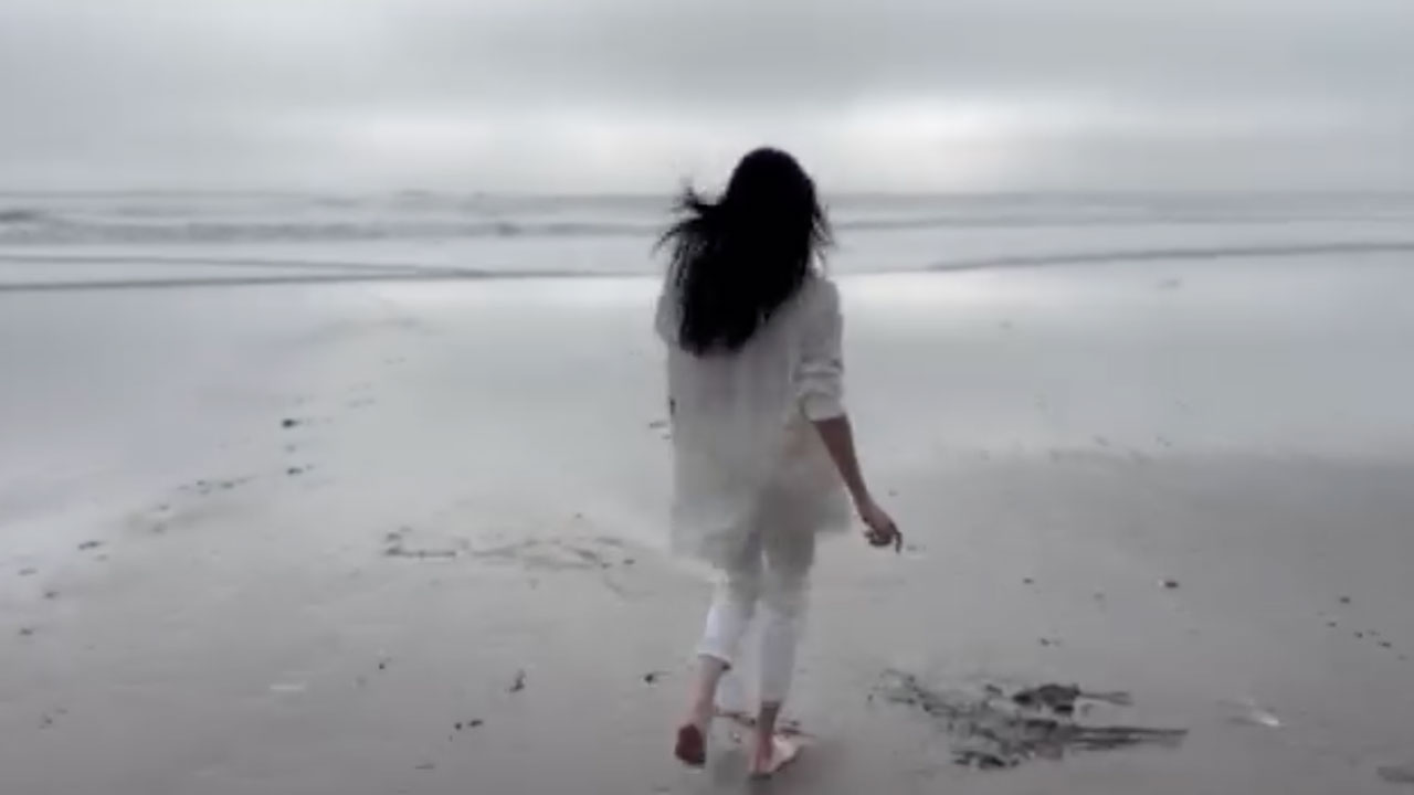 Meghan Markle running on the beach Instagram video