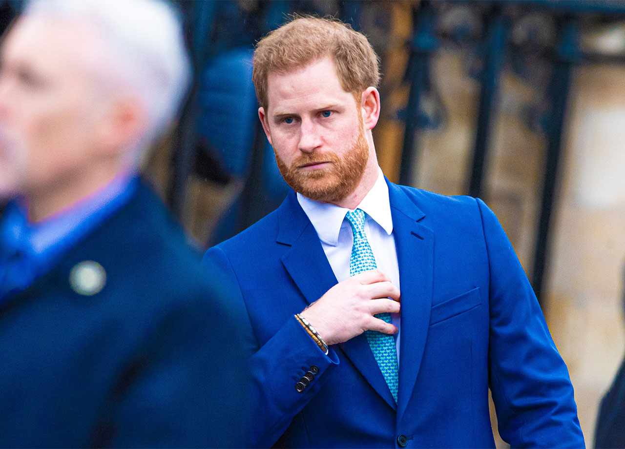 Prince Harry in a blue suit