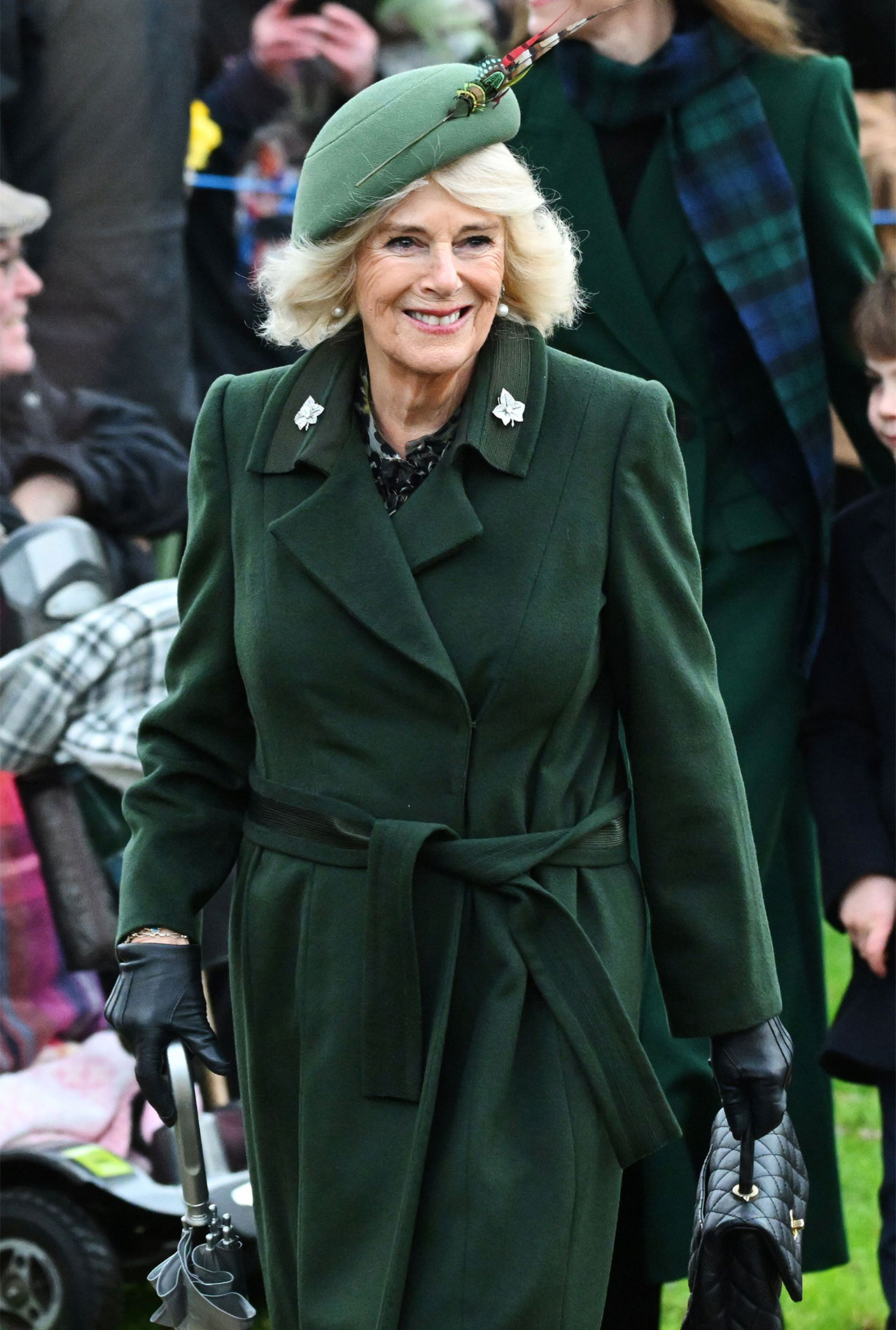 Queen Camilla at St. Mary Magdalene Church In Sandringham Christmas Day