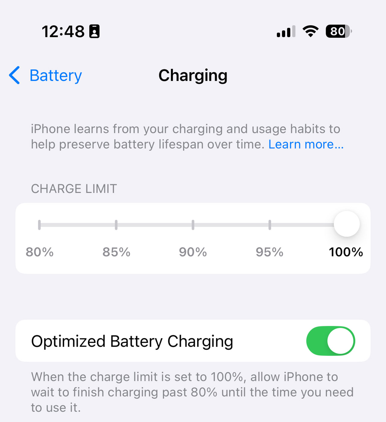 iphone-adjust-charge-limit-settings