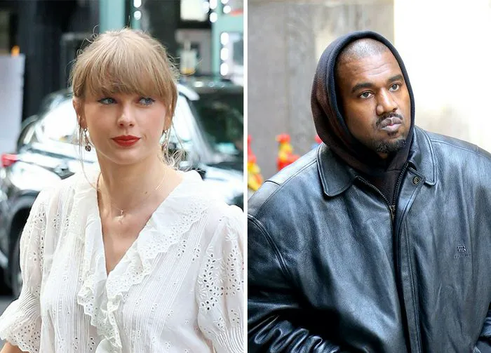Kanye West and Taylor Swift walking