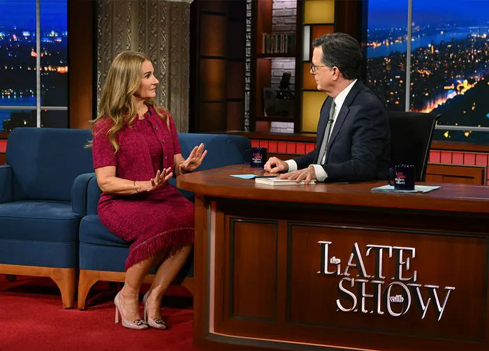 Melinda Gates and Stephen Colbert