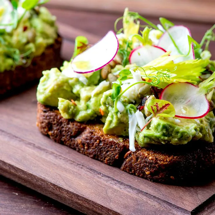 whole grain avocado toast