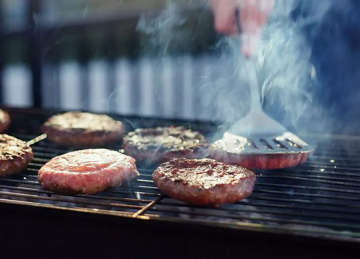 Charred hamburgers