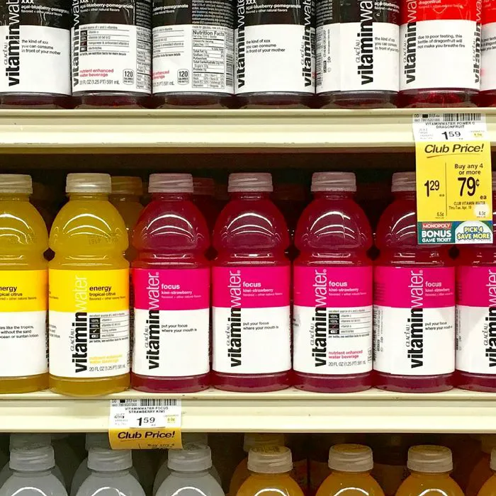 vitamin water on shelves