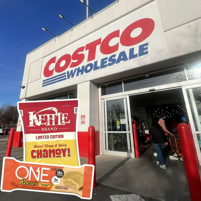 Costco storefront featuring new beauty merchandise.