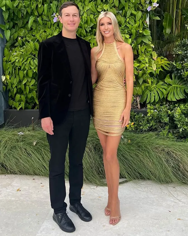 Ivanka Trump and Jared Kushner pose at F1 Miami