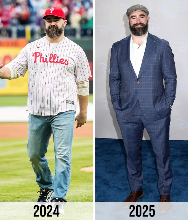 Jason Kelce weight loss 2024 vs 2025
