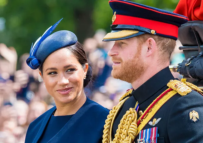 Meghan Markle and Prince Harry in a carriage