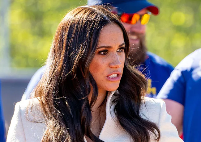 Meghan Markle looking angry