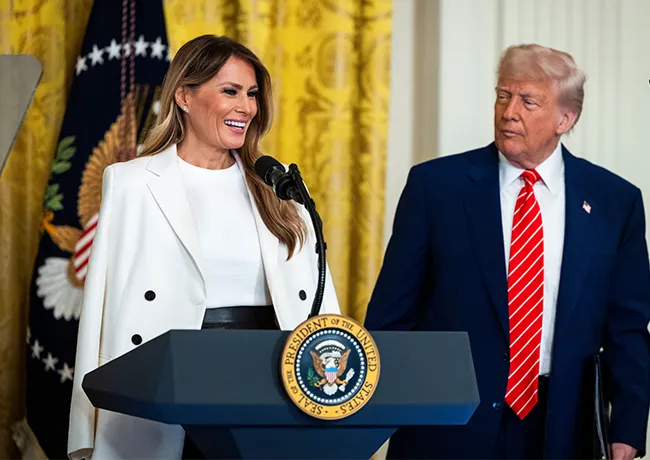 Melania Trump and Donald Trump