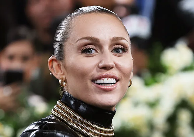 Miley Cyrus smiling