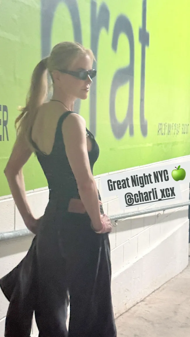 Nicole Kidman Brat tour outfit