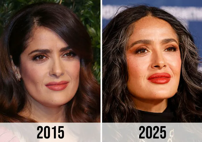 Salma Hayek before and after