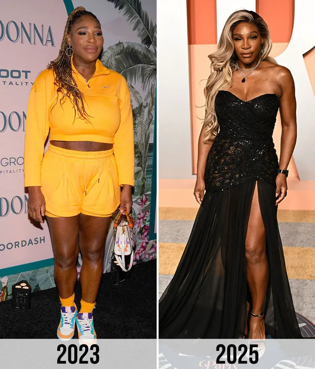Serena Williams before and after weight loss