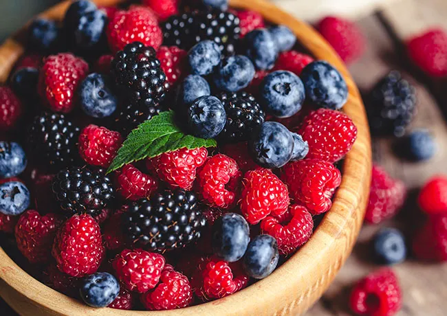 bowl of mixed berries