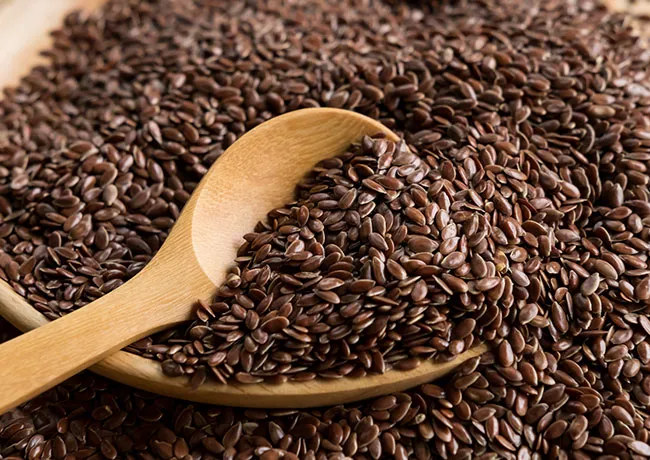 flax seeds in a bowl