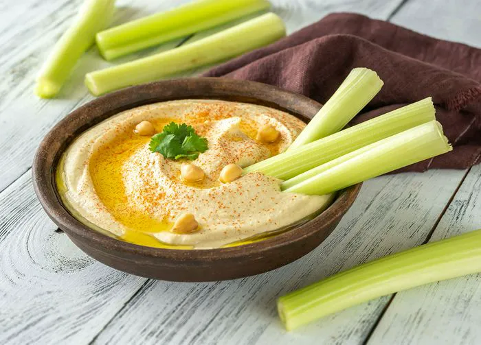 celery and hummus