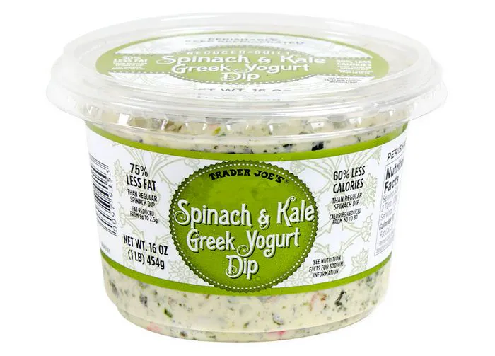trader joes reduced guilt spinach and kale dip