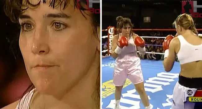 Christy Martin boxing on Showtime 1999