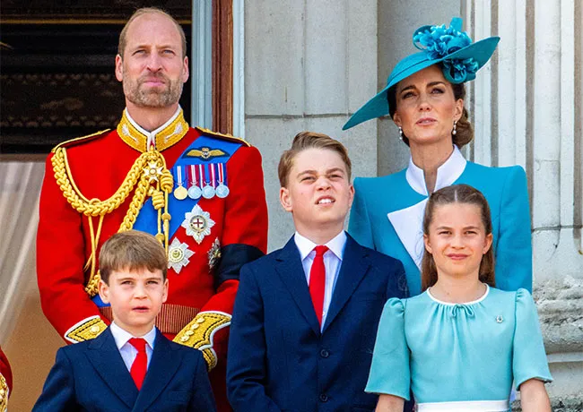 Kate Middleton Prince William and kids at Trooping the Color 2025