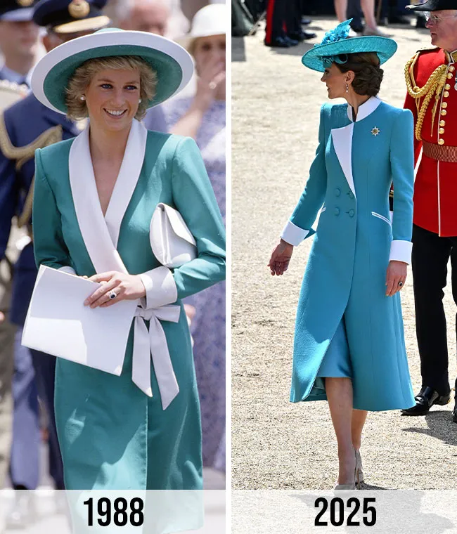 Kate Middleton copies Princess Diana's outfit at Trooping the Color 2025